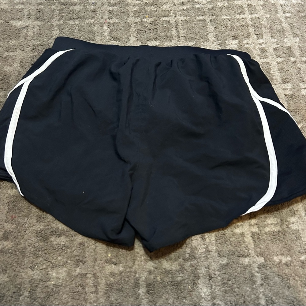 Black Athletic Shorts with White Trim